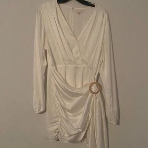 Wayf White Silky Dress